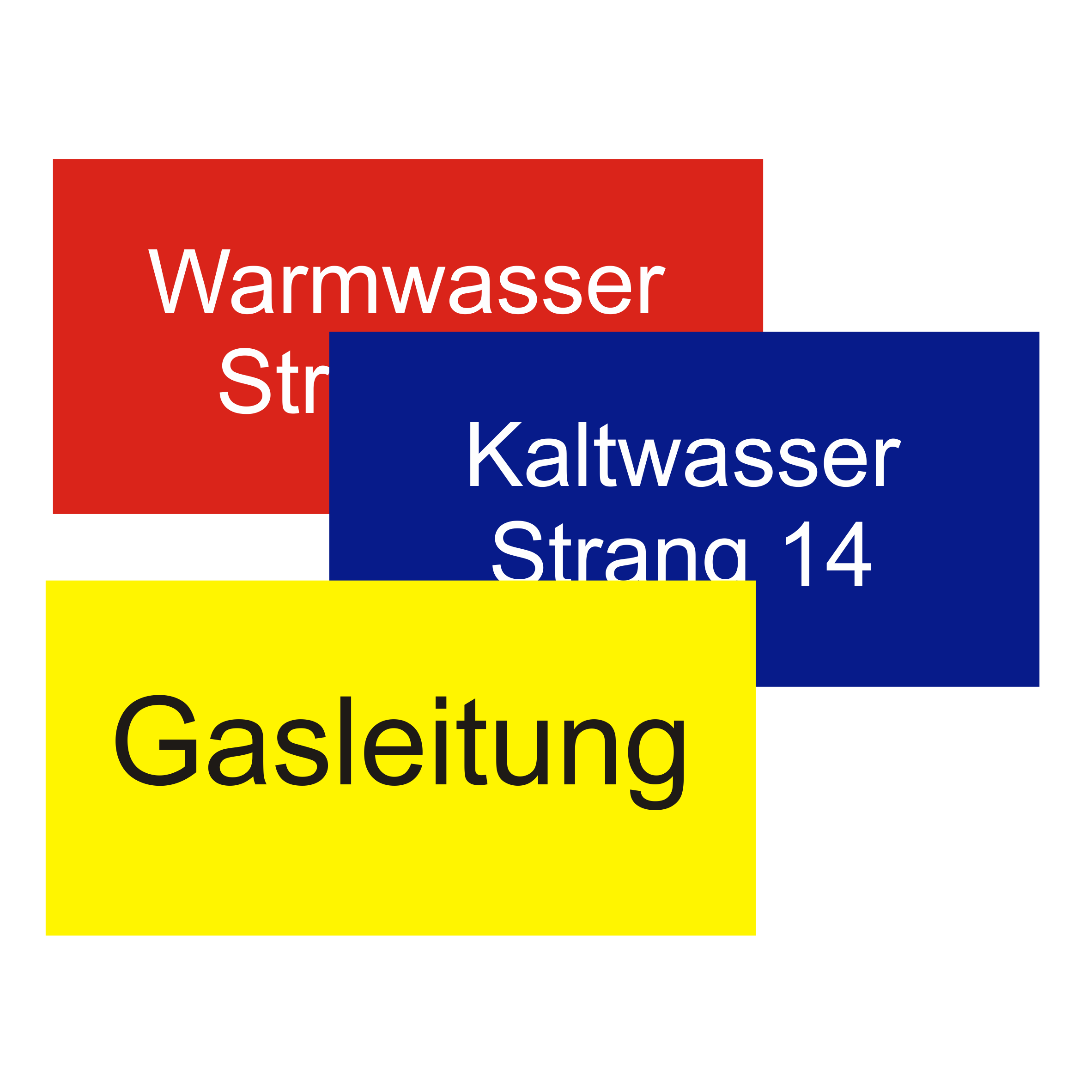 Installationsschilder Kst 200 x 100 mm