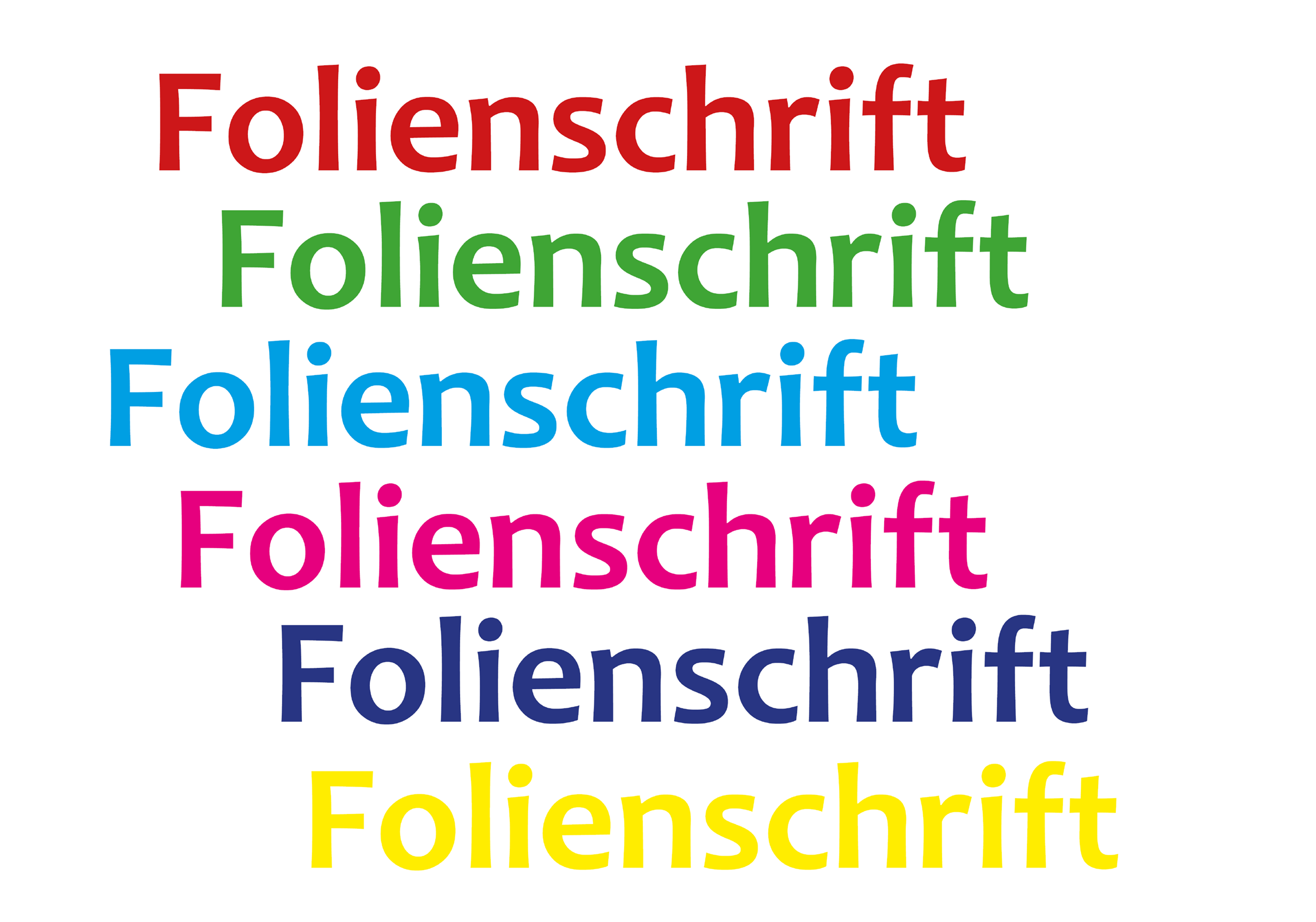 Folienschrift aus SK-Folie